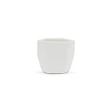 White Geometric Pot