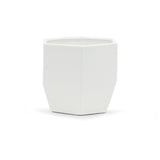 White Geometric Pot