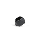Black Tilted Geometric Pot