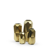 Gold Geometric Vase 6.1"H - 12"H