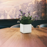 White Ceramic Cube Vase