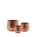 Unique Textured Rose Gold Pot