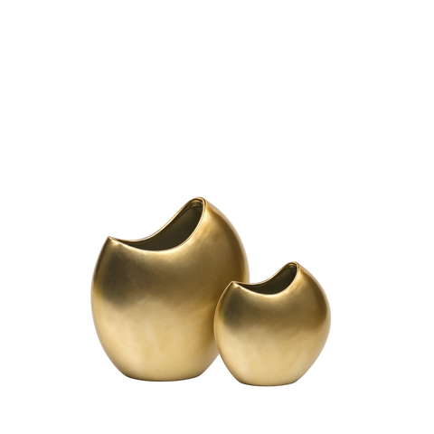 Half Moon Vase in Gold