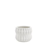 Unique White Ceramic Pot 4"H - 6"H