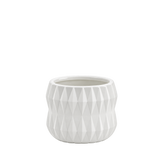 Unique White Ceramic Pot 4"H - 6"H