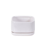 Square Matte White Pottery