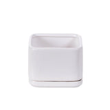 Square Matte White Pottery