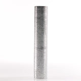 Etched Metallic Cylinder Tall Silver