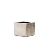 ETCHED METALLIC Cube Planter- Silver