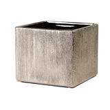 Etched Metallic Cube Planter- Copper