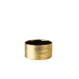 Etched Metallic Pot Planter Gold