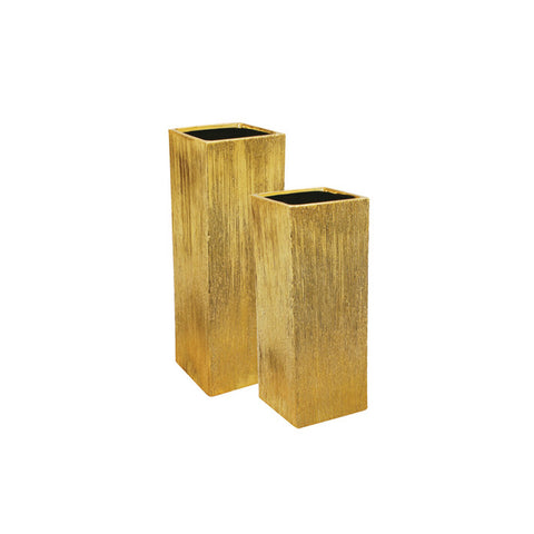 Etched Metallic Squares-Gold