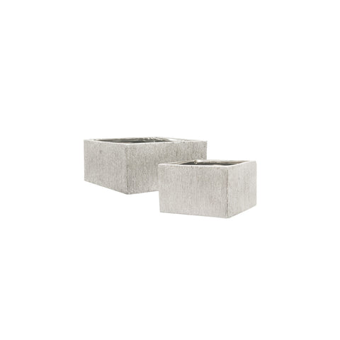 Etched Metallic Squares- Silver